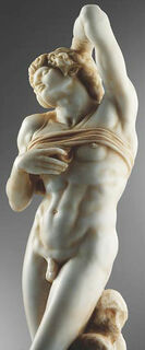 Skulptur "Sterbender Sklave" (1513), Reduktion in Kunstmarmor von Michelangelo Buonarroti