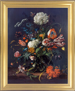 Bild "Blumenvase" (um 1660), gerahmt