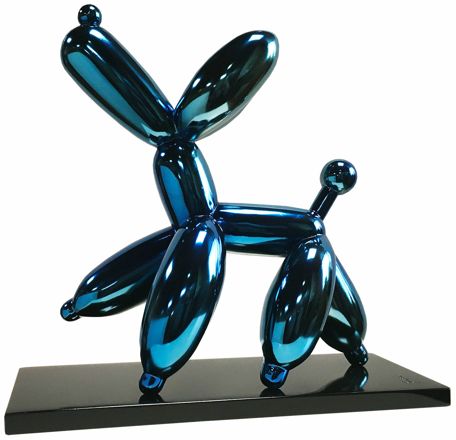 Skulptur "Ballonhund Happy Dog", blaue Version von Miguel Guía