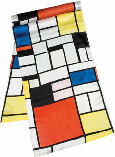 Seidenschal "Komposition mit Rot, Gelb, Blau und Schwarz" von Piet Mondrian