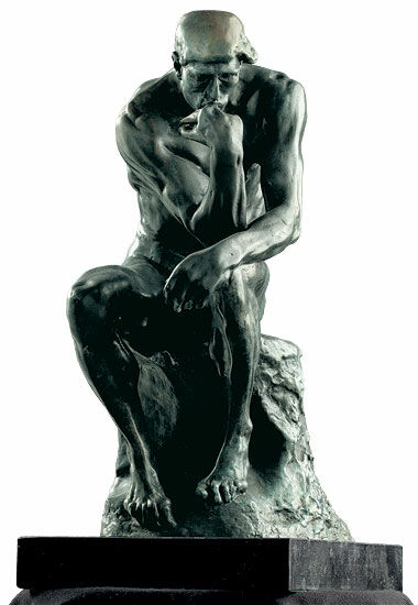 Skulptur "Der Denker" (38 cm), Version in Bronze von Auguste Rodin