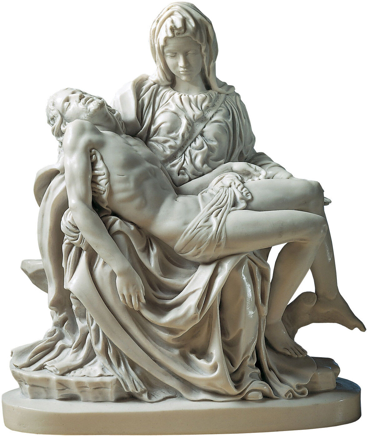 Skulptur "Pietà" (1489-99), Reduktion in Kunstmarmor von Michelangelo Buonarroti