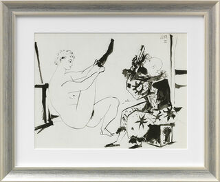 Bild "Ohne Titel" (1953), gerahmt von Pablo Picasso