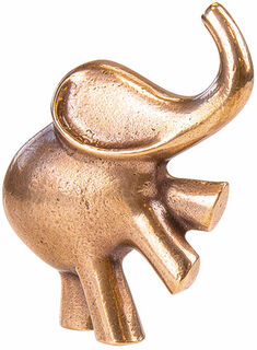 Skulptur "Elefant auf Hinterbeinen", Bronze von Raimund Schmelter
