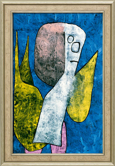 Bild "Armer Engel" (1939), gerahmt von Paul Klee