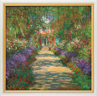 Bild "Garten in Giverny" (1902), gerahmt von Claude Monet