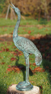 Gartenskulptur "Reiher I", Bronze