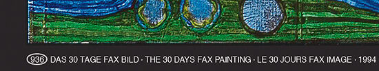 Bild "(936) Das 30 Tage Fax", gerahmt von Friedensreich Hundertwasser