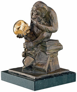 Skulptur "Affe mit Schädel" (1892-93), Version in Bronze