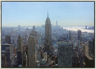 Bild "Mittags auf dem Rockefeller Center" (2023) (Original / Unikat), gerahmt von Peter Witt