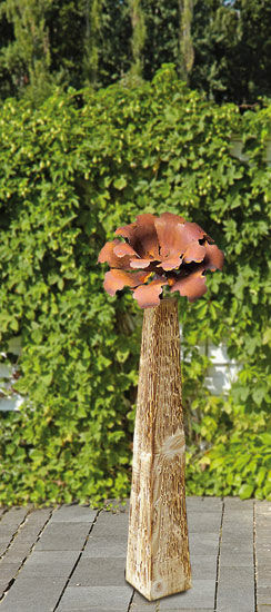 Gartenstele "Kamelienblüte" (klein, Höhe 77 cm)