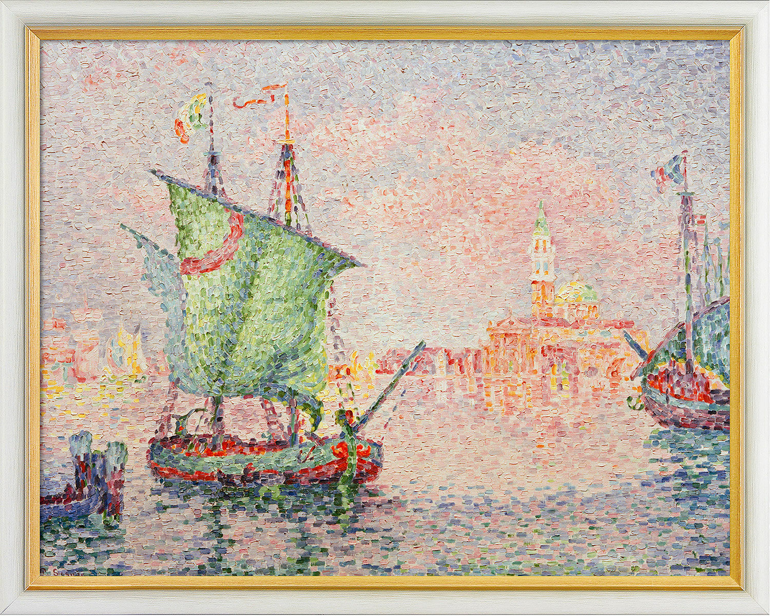 Bild "Venedig, die rosa Wolke" (1909), gerahmt von Paul Signac