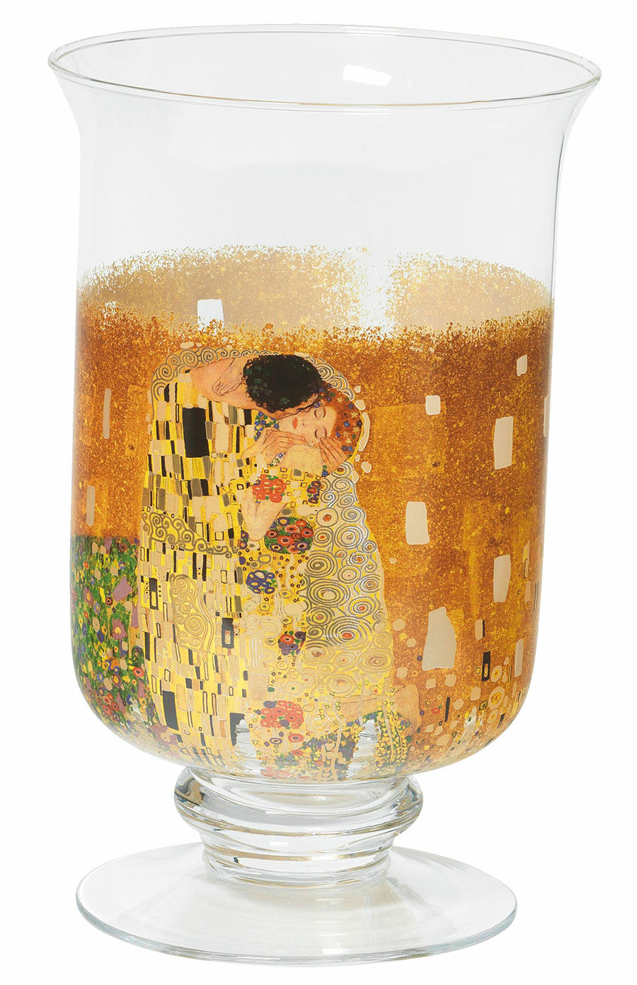 Windlicht / Vase "Der Kuss", Glas von Gustav Klimt