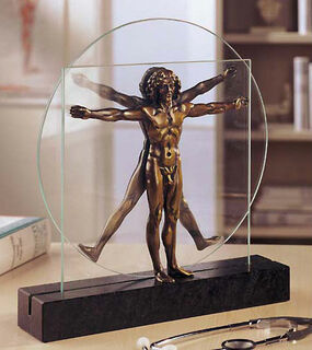 Skulptur "Schema delle Proporzioni", Version in Kunstbronze von Leonardo da Vinci