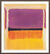 Bild "Untitled (Violet, Black, Orange, Yellow on White and Red)" (1949), Version dunkelbraun gerahmt