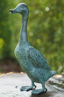 Gartenskulptur "Laufente", Bronze