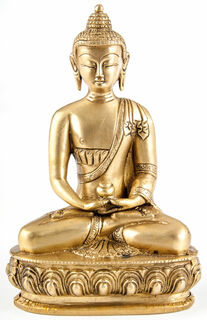 Messingskulptur "Buddha Amitabha"