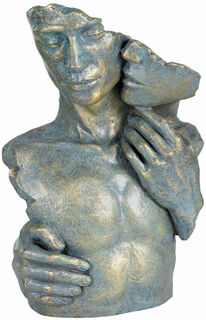 Skulptur "In Liebe", Kunstguss Steinoptik von Angeles Anglada