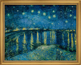 Bild "Sternennacht über der Rhône" (1888), gerahmt