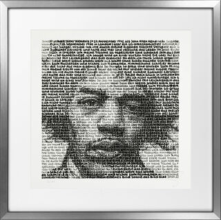 Bild "Jimi Hendrix" (2022), gerahmt von SAXA