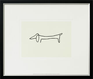 Bild "Der Hund - Le Chien", gerahmt von Pablo Picasso