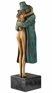 Skulptur "Amore", Version Bronze grün