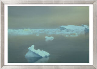 Bild "Eis" (1981), Version silberfarben gerahmt von Gerhard Richter