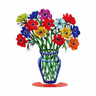 Doppelseitige Standskulptur "Poppies Vase"