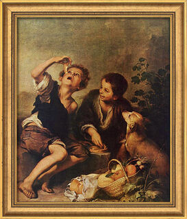 Bild "Die Pastetenesser" (um 1675), gerahmt