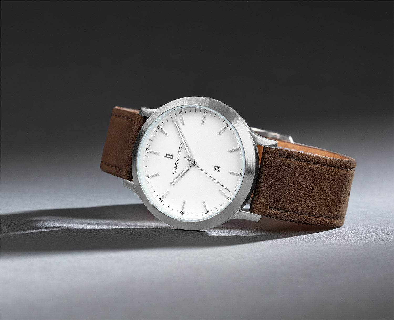 Lilienthal Armbanduhr "Silber-Weiß"