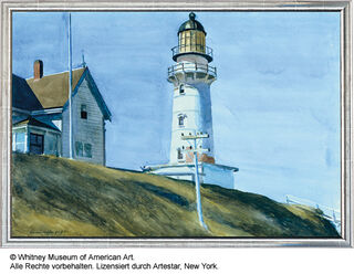 Bild "Leuchtturm bei Two Lights", gerahmt von Edward Hopper