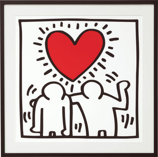 Bild "Untitled (Be Mine)" (1987), gerahmt von Keith Haring