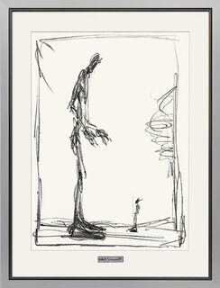 Bild "Dessin I (Groß und klein)", gerahmt von Alberto Giacometti