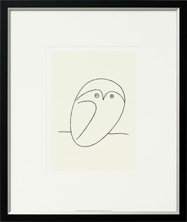 Bild "Die Eule - Le Hibou", gerahmt von Pablo Picasso