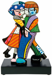 Porzellanskulptur "Cheek to Cheek" (kleine Version) von Romero Britto