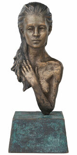 Skulptur "Innehalten", Bronze von Sorina von Keyserling