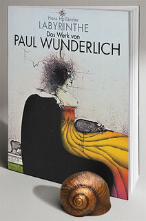 Buch "Labyrinthe - Das Werk von Paul Wunderlich" - mit Skulptur "Schneckenhaus"