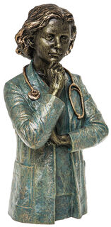 Skulptur "Ärztin", Kunstguss Steinoptik von Angeles Anglada