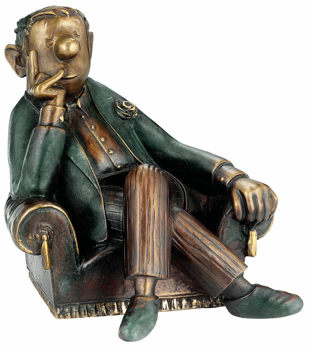 Skulptur "Herr im Sessel", Bronze von Loriot