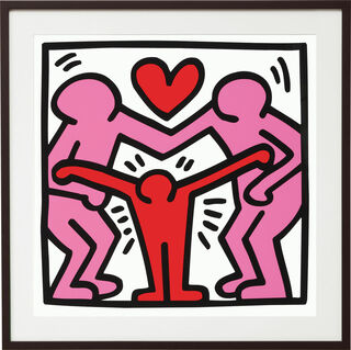 Bild "Untitled (Family)", gerahmt von Keith Haring