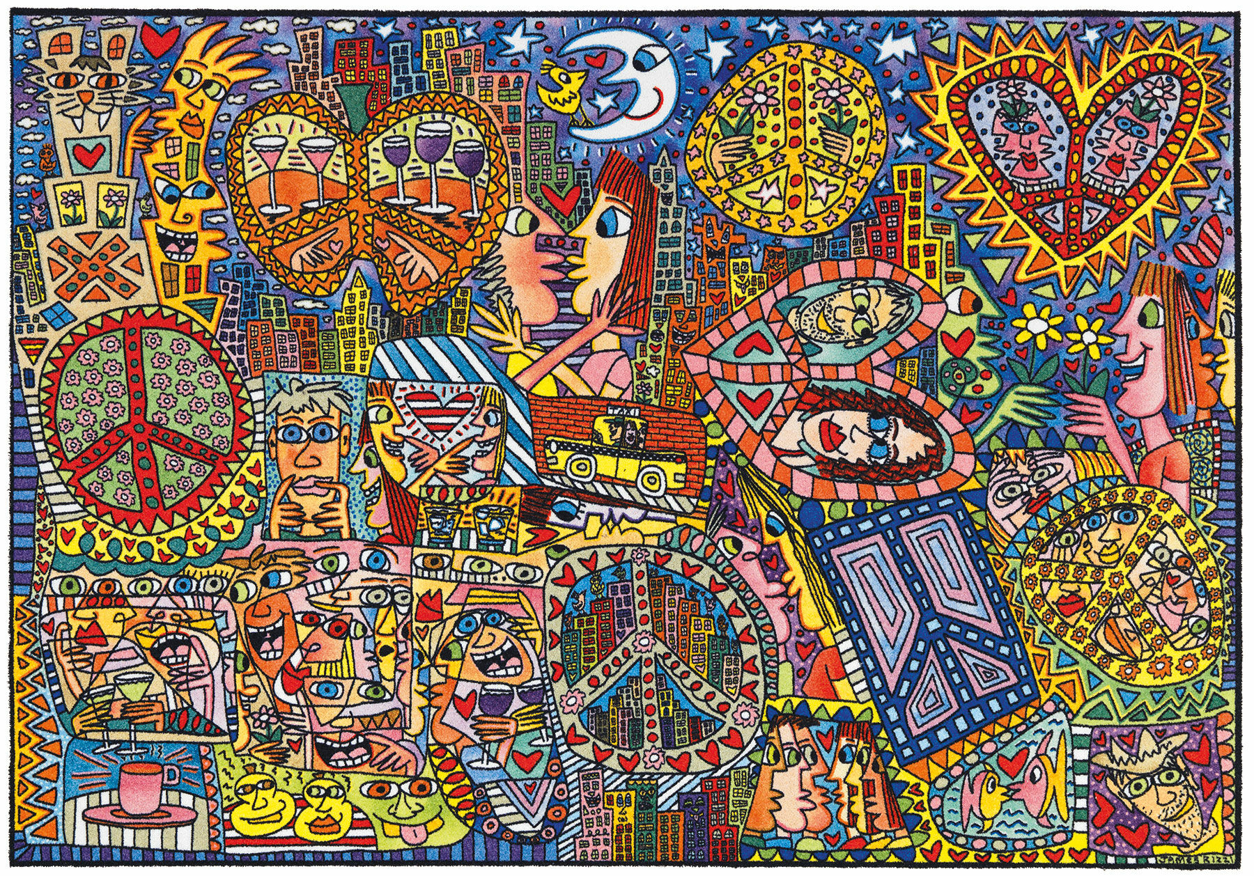 Teppich "Give Peace a Chance" (230 x 160 cm) von James Rizzi