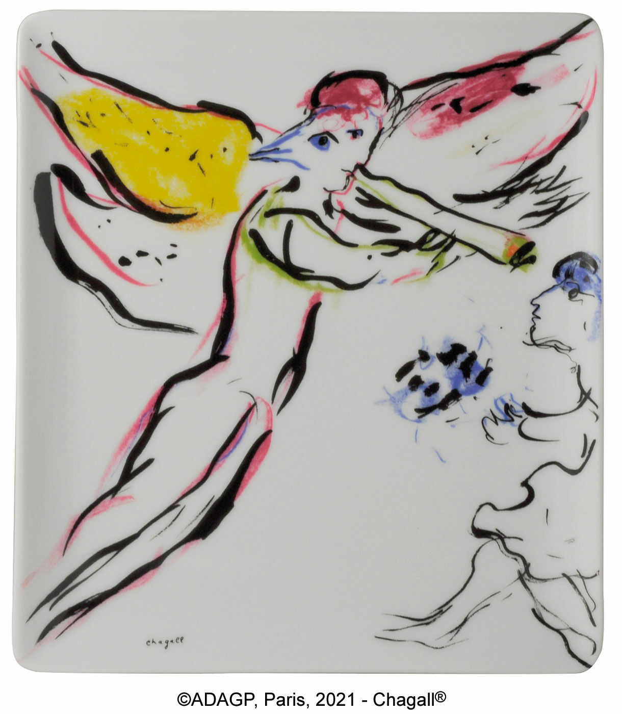 Kollektion Marc Chagall von Bernardaud - Porzellanschale "Ange Rouge" von Marc Chagall