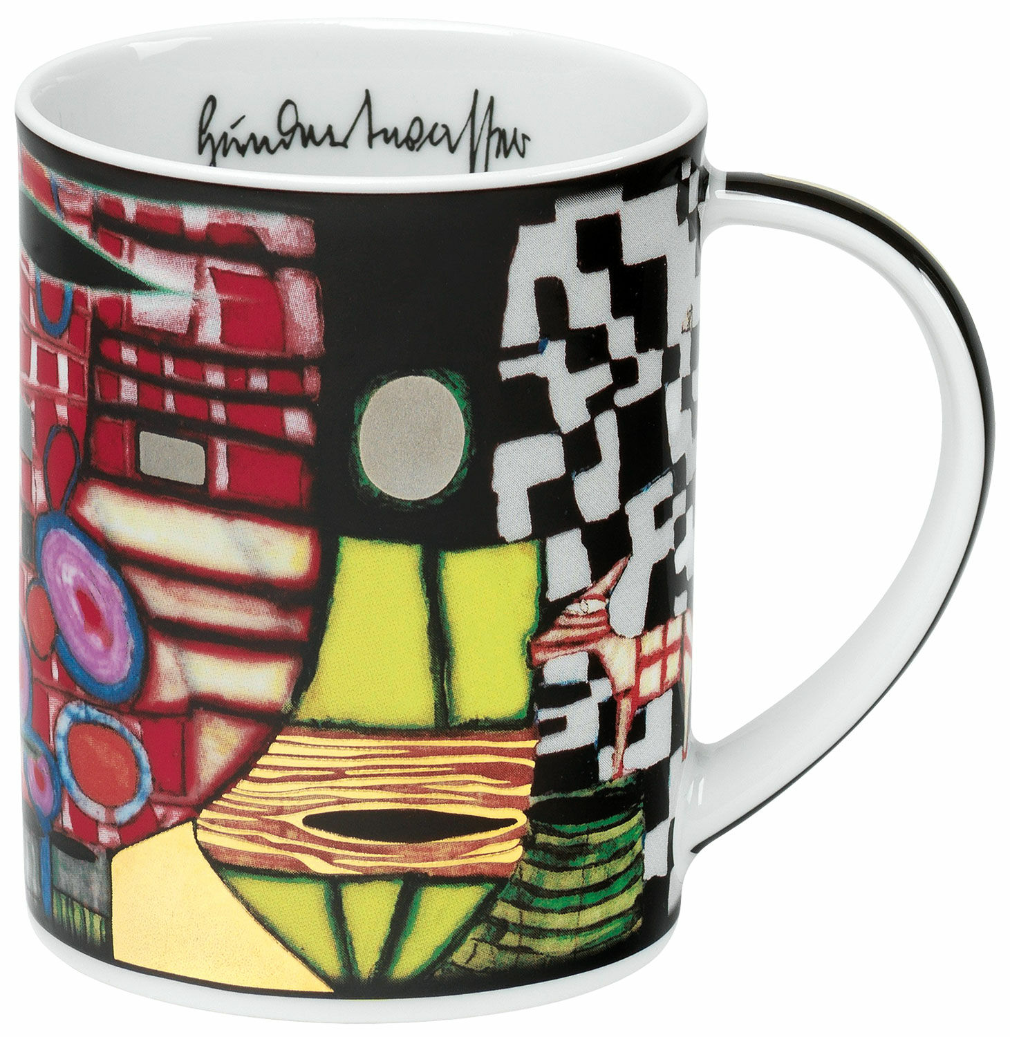 Magic Mug "(928) Antipode King", Porzellan von Friedensreich Hundertwasser