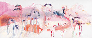 Bild "Flamingos", auf Keilrahmen