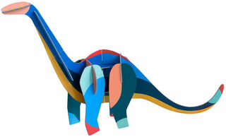 3D-Objekt "Giant Diplodocus" aus recyceltem Karton, DIY