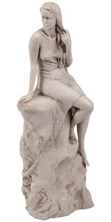 Skulptur "Loreley" (2023), Reduktion in Kunstmarmor von Valerie Otte
